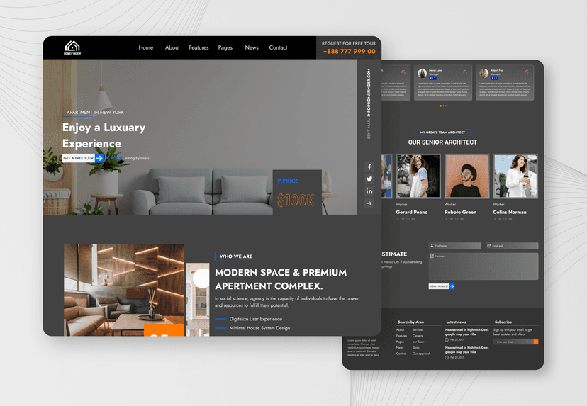 HomeFinder Real Estate Web Design